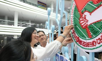 Thực hiện khối biểu trưng Đại hội Đoàn TNCS Hồ Chí Minh TP. HCM