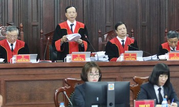 Phó chánh án Nguyễn Trí Tuệ thay mặt Hội đồng thẩm phán tuyên án