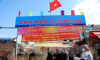 Chợ hoa xuân Hà Nội được bố trí an toàn phòng, chống dịch COVID-19 ra sao