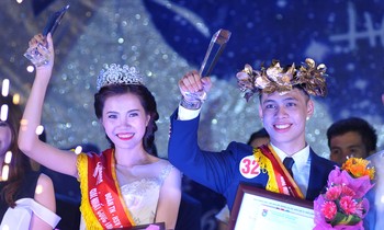 Hoa khôi Nguyễn Ngọc Hà và Nam vương Phạm Công Sơn Hải của Mr and Miss HUS 2016