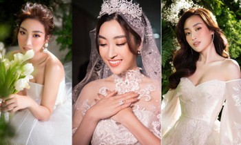 Nhan sắc nóng bỏng tựa 'nữ thần' của Hoa hậu Đỗ Mỹ Linh khi mặc váy cưới