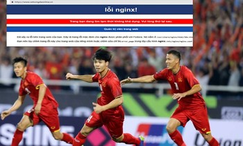 Trang bán vé online của VFF rơi vào tình trạng nghẽn mạng, thậm chí là không truy cập được.