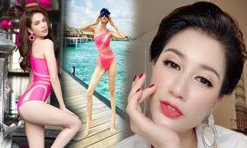 Phát 'sốt' với ảnh Trang Trần diện bikini được Ngọc Trinh tặng 