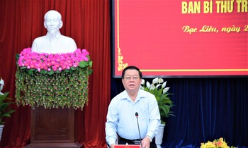 Đoàn kiểm tra của Ban Bí thư làm việc với Ban Thường vụ Tỉnh ủy Bạc Liêu