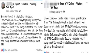 Các trường hợp F0, F1 trao đổi trên Trạm Y tế Online phường Trúc Bạch (quận Ba Đình)