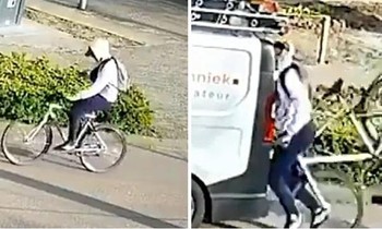 Vừa đi xe đạp vừa mải xem điện thoại, thanh niên đập mặt vào đuôi ô tô đang đỗ