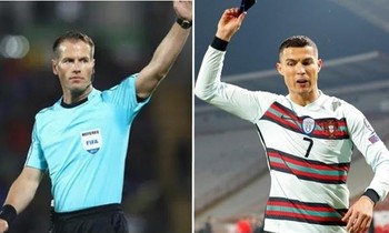 Hóa ra trọng tài trận Anh - Đan Mạch là người từng từ chối bàn thắng của Cristiano Ronaldo