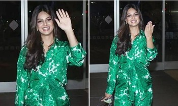 Hoa hậu Hoàn vũ 2021 Harnaaz Sandhu được khen ngợi hết lời vì cử chỉ khiêm tốn ở sân bay
