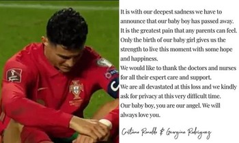Rất nhiều thương yêu gửi tới Cristiano Ronaldo sau khi con trai mới sinh của anh qua đời