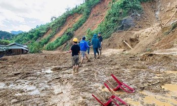 Hiện trường vụ lở đất tại Phước Sơn, Quảng Nam. Ảnh: Hoài Văn