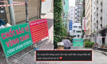 Netizen hào hứng với "bảng xanh an toàn" ở khu vực đang sống, yên tâm khi được "giăng dây"