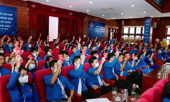District level congress of Ho Chi Minh Communist Youth Union.  Chi Linh class XXII, term 2022 - 2027