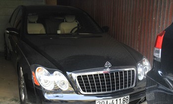 Chiếc xe Maybach mà nhóm Minh “sâm” Hưng “sóc” sử dụng trị giá 20 tỷ đồng tại cơ quan công an