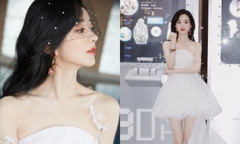 Diện váy ngắn dòng Haute Couture dự sự kiện, Triệu Lệ Dĩnh “gây bão” với đôi chân cực nuột