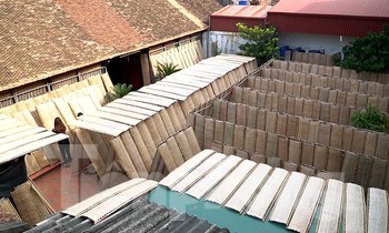 Về làng cổ Thổ Hà xem người dân sản xuất bánh đa nem nổi tiếng