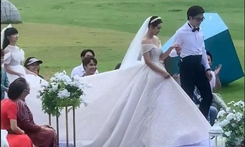 Ngắm Vân Trang mặc váy cưới xinh như công chúa trong hôn lễ cuối phim "Thương Ngày Nắng Về"