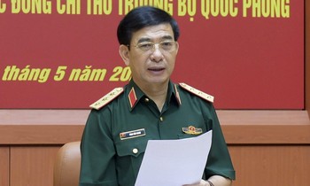 Thượng tướng Phan Văn Giang chủ trì hội nghị, ngày 13/5.