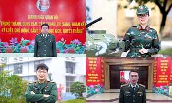 Bộ trưởng Bộ Quốc phòng thăng quân hàm sĩ quan cho 4 gương mặt trẻ tiêu biểu
