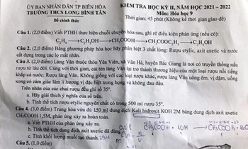 Xôn xao đề kiểm tra môn Hóa 'quảng cáo rượu làng Vân'