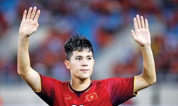 Chấn thương đầu gối khiến Đình Trọng lỡ trận đấu của Topeland Bình Định với Sài Gòn FC ở vòng 6 V-League 2022. 