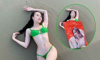 Ninh Dương Lan Ngọc tung ảnh bikini khoe vòng eo 54cm, fan tức tốc 'che lại'