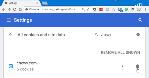 Cách xóa Cookie trên Google Chrome