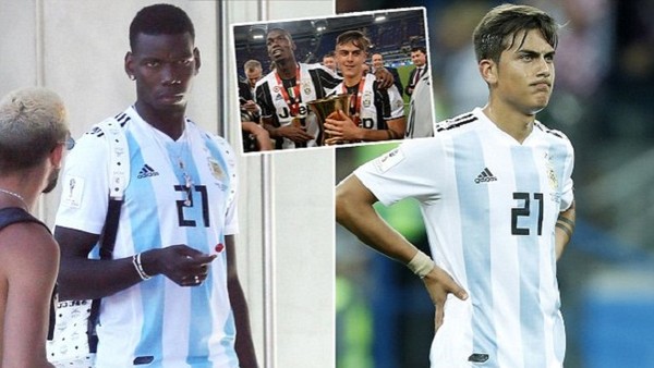 Ngôi sao Pogba gây sốc khi mặc áo tuyển Argentina