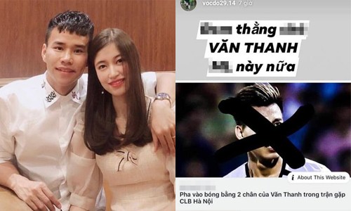 Bạn gái hậu vệ Văn Dũng xúc phạm Vũ Văn Thanh, 'thách thức' dư luận Bạn gái hậu vệ Văn Dũng xúc phạm Vũ Văn Thanh, 'thách thức' dư luận
