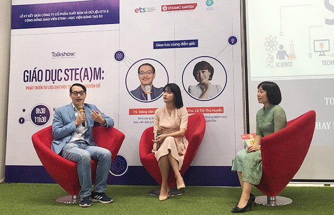 Giáo dục STE(A)M: Phát triển tư liệu dạy học trong kỷ nguyên số Các diễn giả chia sẻ tại chương trình