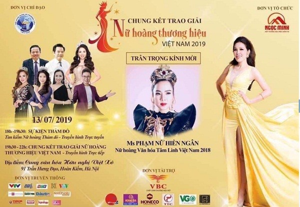 Khẳng định không thi nhan sắc, BTC Nữ hoàng thương hiệu nhận tiền để tôn vinh? BTC Nữ hoàng thương hiêu Việt Nam vẫn khăng khăng cho rang chương trình hợp lệ