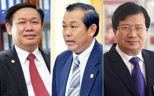 21 thành viên Chính phủ được đề cử Quốc hội phê chuẩn Ông Vương Đình Huệ, ông Trương Hòa Bình và ông Trịnh Đình Dũng.