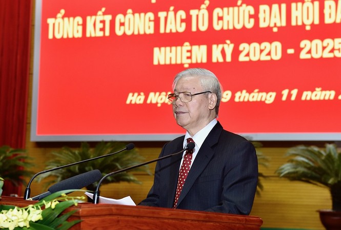 Kiên quyết chống phe cánh, lợi ích nhóm trong công tác nhân sự Tổng Bí thư, Chủ tịch nước Nguyễn Phú Trọng (ảnh TTXVN)