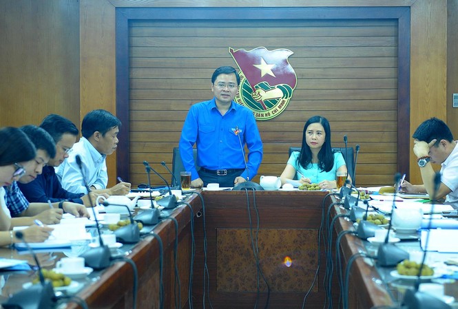 Hơn 26 nghìn tỷ đồng dư nợ vốn uỷ thác trong Đoàn Bí thư thường trực T.Ư Đoàn Nguyễn Anh Tuấn phát biểu tại hội nghị