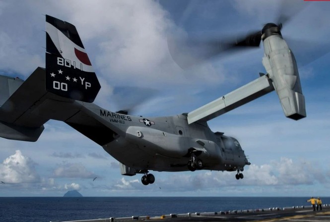 Một cuộc chiến Mỹ-Trung ở Thái Bình Dương sẽ diễn ra thế nào? Trực thăng V-22 Osprey của thủy quân lục chiến Mỹ