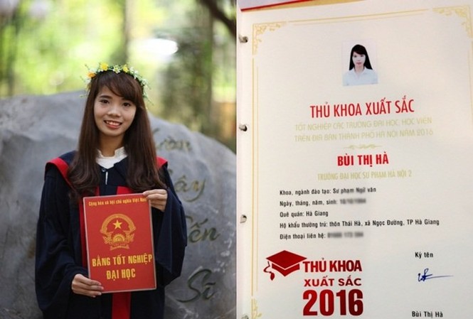Đào tạo sư phạm như công an, quân đội: Hết lo thủ khoa về quê chăn lợn Chuyện về thủ khoa Bùi Thị Hà gây xôn xao dư luận. (Ảnh: NVCC)