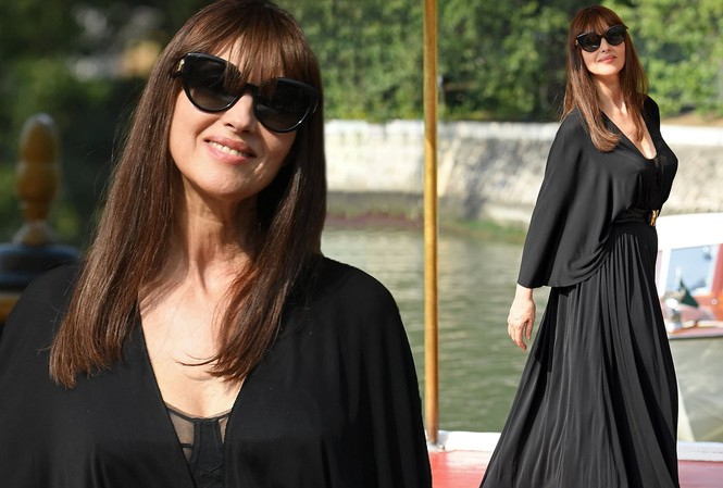 'Tượng đài nhan sắc Ý' Monica Bellucci siêu gợi cảm với áo cổ sâu buông lơi 'Tượng đài nhan sắc Ý' Monica Bellucci siêu gợi cảm với áo cổ sâu buông lơi