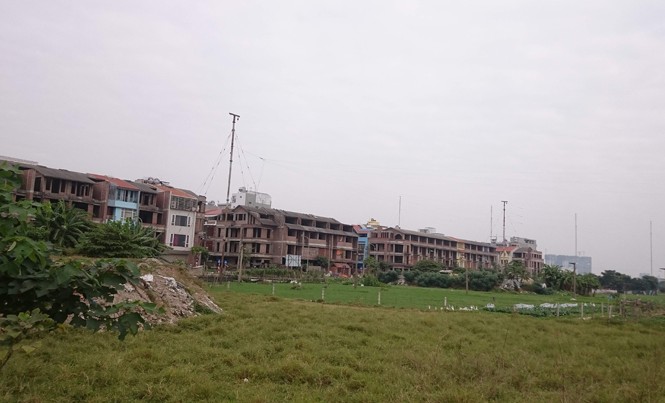 Biệt thự, nhà liền kề Hà Nội: Găm giữ hàng loạt rồi bỏ hoang Dự án khu nhà ở Tổng cục V hoang vắng vì hạ tầng chưa đồng bộ, cỏ mọc um tùm.