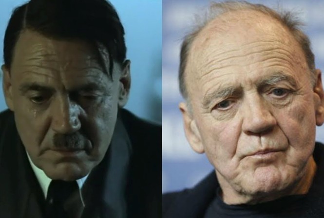 Diễn viên thủ vai trùm phát xít Hitler trong phim Downfall qua đời Nam diễn viên Bruno Ganz (phải), người nổi danh với vai diễn trùm phát xít Đức Adolf Hitler, vừa qua đời ở tuổi 77 tại Thụy Sĩ