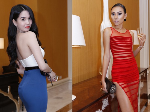 Diệu Huyền mặc xuyên thấu 'lấn át' Ngọc Trinh Diệu Huyền mặc xuyên thấu 'lấn át' Ngọc Trinh