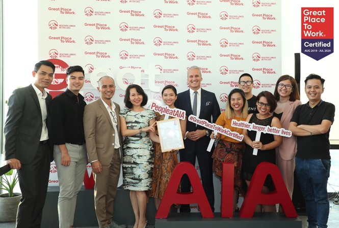 AIA Việt Nam được tôn vinh doanh nghiệp có 'môi trường làm việc lý tưởng' AIA Việt Nam được tôn vinh doanh nghiệp có “môi trường làm việc lý tưởng” năm thứ 2 liên tiếp