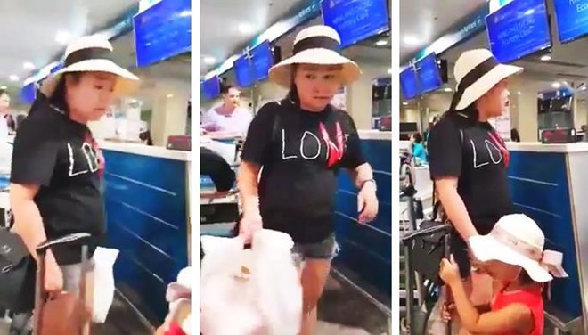 Nữ Đại uý công an bị phạt... 200.000 đồng vì 'đại náo' sân bay Tân Sơn Nhất Nữ công an bị xử phạt 200.000 đồng. Ảnh cắt từ clip