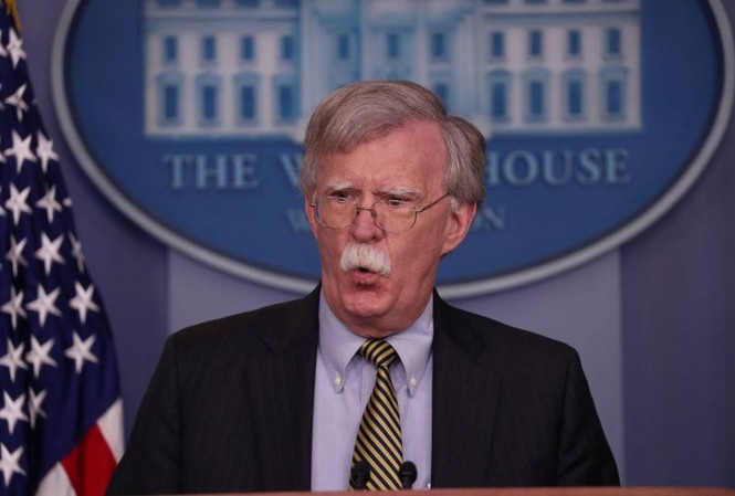 Nhà Trắng buộc tội Trung Quốc áp dụng chiến thuật bắt nạt ở biển Đông Ông John Bolton - cố vấn an ninh quốc gia của Tổng thống Mỹ Donald Trump. Ảnh: AP