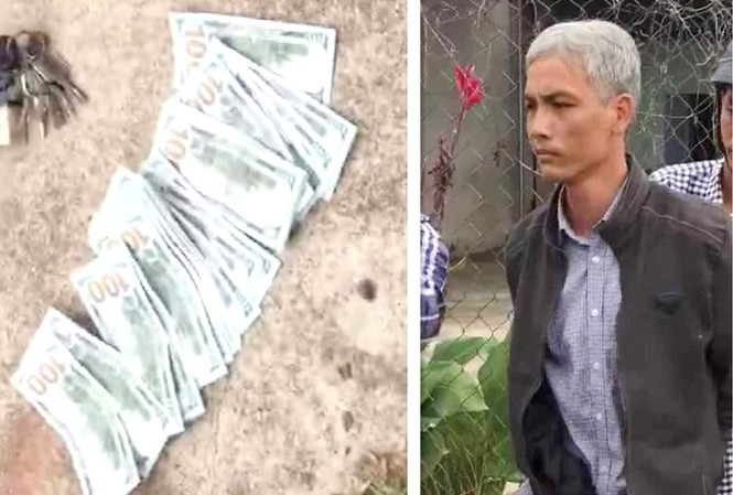 Khởi tố phó Viện trưởng Viện KSND nhận hối lộ Ông Đặng Trường An cùng 2.500 USD tang vật. Ảnh: Tân Châu