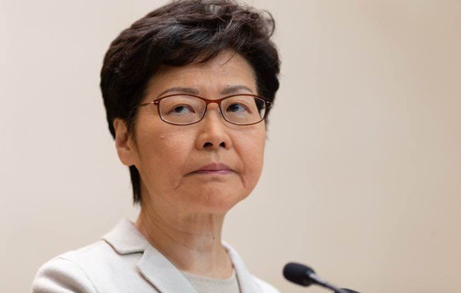 Lãnh đạo Hong Kong thừa nhận người dân không hài lòng với chính quyền Trưởng đặc khu Hong Kong Carrie Lam. (Ảnh: BBC)