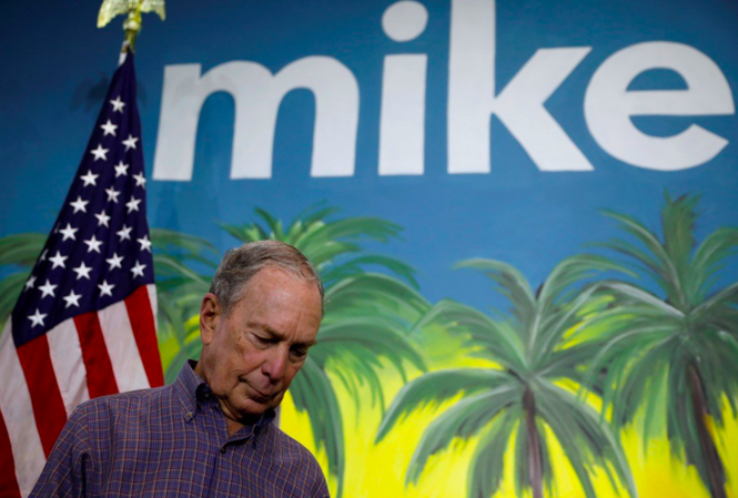 Tỷ phú Bloomberg tính dừng cuộc đua tranh cử tổng thống Mỹ Ứng viên đảng Dân chủ Michael Bloomberg. (Ảnh: Reuters)