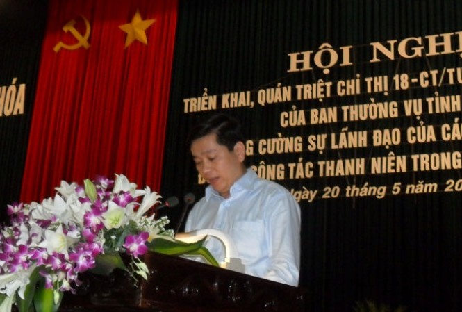 Tăng cường sự lãnh đạo của Đảng đối với công tác thanh niên Bí thư TƯ. Đoàn Nguyễn Long Hải phát biểu tại hội nghị. Ảnh: Phạm Nhài