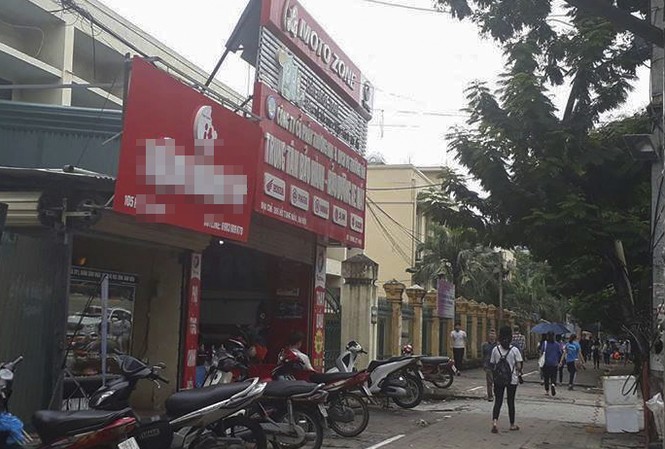 Bắt nghi phạm bắn 1 người bị thương trong tiệm sửa xe Cửa tiệm sửa xe nơi xảy ra vụ nổ súng.
