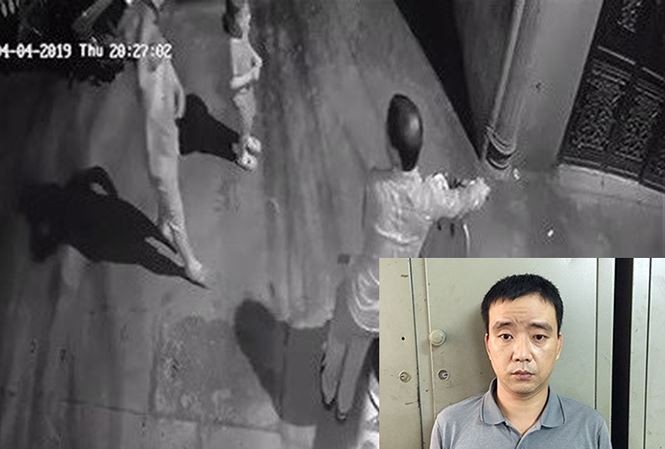 Khởi tố người đàn ông xâm hại bé gái trong ngõ vắng ở Hà Nội Hình ảnh camera ghi lại và đối tượng Phúc.