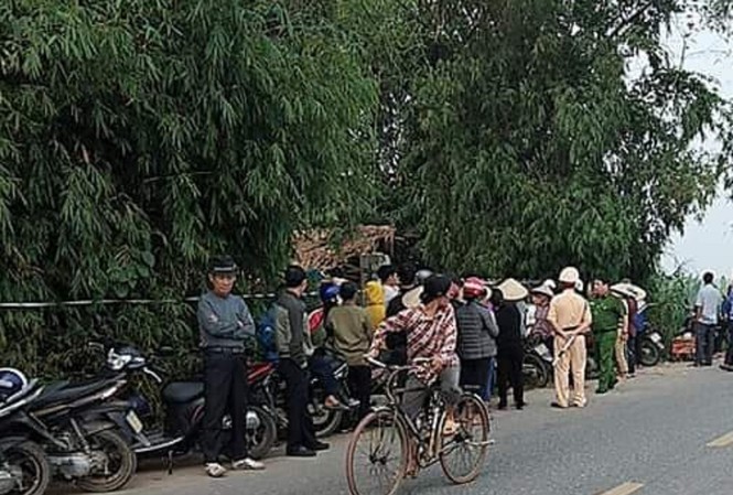 Nghi mâu thuẫn gia đình, con dùng súng sát hại cha trong vườn Khu vực xảy ra vụ việc.