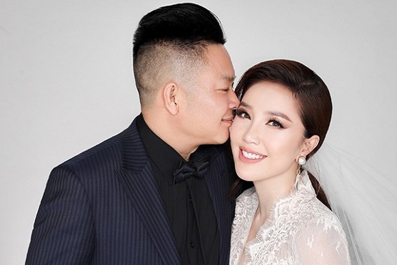 Vì sao Bảo Thy chỉ mời 5 nghệ sĩ và hạn chế truyền thông trong lễ cưới? Bảo Thy và chồng sắp cưới- doanh nhân Phan Lĩnh.